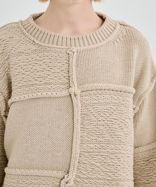 美品】Name. NORDIC PATCHWORK KNIT SWEATER 美品】Name. NORDIC