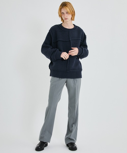 Name.（ネーム）の「PATCHWORK KNIT SWEATER（ニット/セーター・メンズ・ベージュ/ネイビー・1）」の20枚目の写真