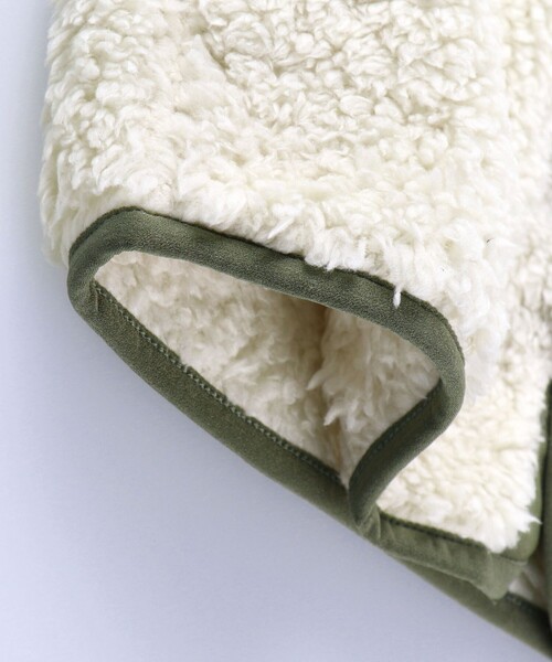 BRANSHES(ブランシェス)の「【ノーカラー】ボアジャケット(ブルゾン・キッズ・ブラック/アイボリー/ブラウン・110/140/120/100/130/150)」の21枚目の写真