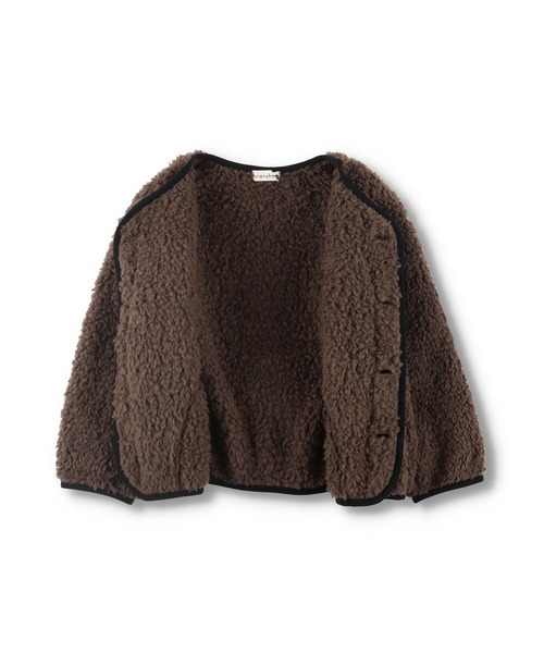 BRANSHES(ブランシェス)の「【ノーカラー】ボアジャケット(ブルゾン・キッズ・ブラック/アイボリー/ブラウン・110/140/120/100/130/150)」の15枚目の写真