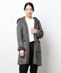 NICOLE white | リバーシブル フェイクムートンコート(ムートンコート)