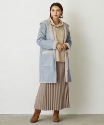 NICOLE white | リバーシブル フェイクムートンコート(ムートンコート)