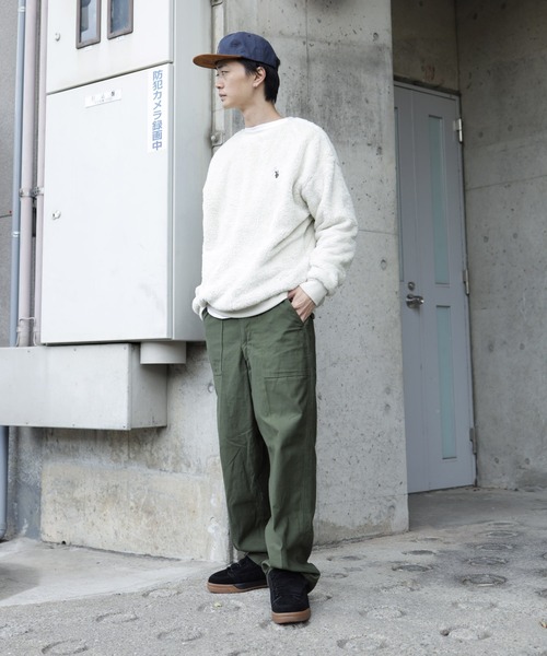 U.S. POLO ASSN.(ユーエスポロアッスン)の「U.S. POLO ASSN. / ユーエスポロアッスン 別注 コラボ ボア フリース トレーナー(スウェット・メンズ・ホワイト/ブラック/ネイビー/グレイッシュベージュ・MEDIUM/LARGE)」の14枚目の写真