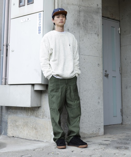 U.S. POLO ASSN.(ユーエスポロアッスン)の「U.S. POLO ASSN. / ユーエスポロアッスン 別注 コラボ ボア フリース トレーナー(スウェット・メンズ・ホワイト/ブラック/ネイビー/グレイッシュベージュ・MEDIUM/LARGE)」の15枚目の写真