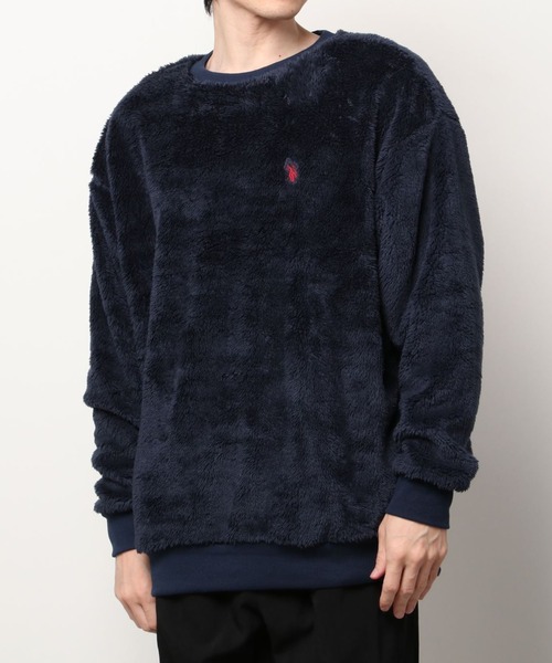 U.S. POLO ASSN.(ユーエスポロアッスン)の「U.S. POLO ASSN. / ユーエスポロアッスン 別注 コラボ ボア フリース トレーナー(スウェット・メンズ・ホワイト/ブラック/ネイビー/グレイッシュベージュ・MEDIUM/LARGE)」の17枚目の写真