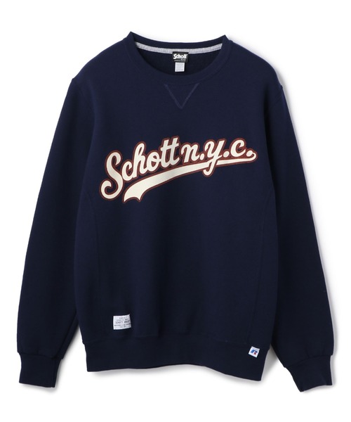 schott（ショット）の「【WEB LIMITED】Schott×RUSSELL ATHLETIC/ショット×ラッセル アスレチック/CREW NECK SWEAT/スウェット（スウェット・メンズ・ブラック/ネイビー/ライトブルー/ホワイト/レッド/ロイヤルブルー/オレンジ・LARGE/X-LARGE/XX-LARGE）」の10枚目の写真