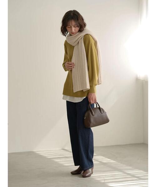 earth music&ecology（アースミュージックアンドエコロジー）の「ブラッシュヤーンマフラー＊（マフラー・レディース・アイボリー/チャコールグレー/ベージュ/ミント・FREE）」の11枚目の写真