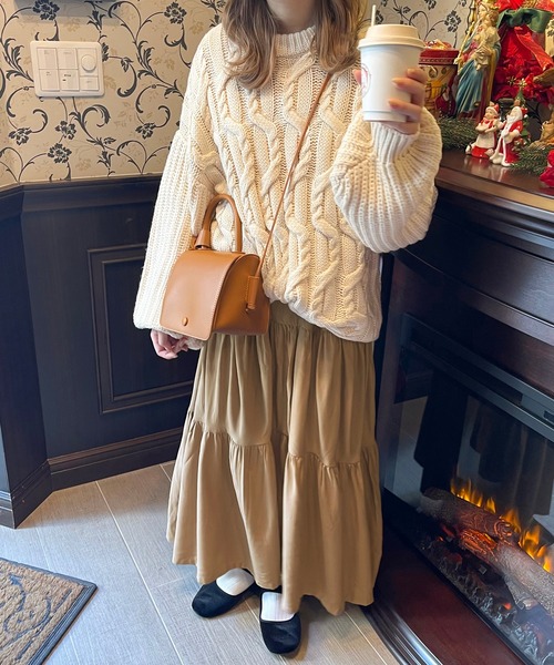 apres jour clair(アプレジュールクレア)の「【apres jour clair】ティアードワンピース(ワンピース・レディース・ブラウン系その他/ライトベージュ・X-LARGE/フリー)」の19枚目の写真