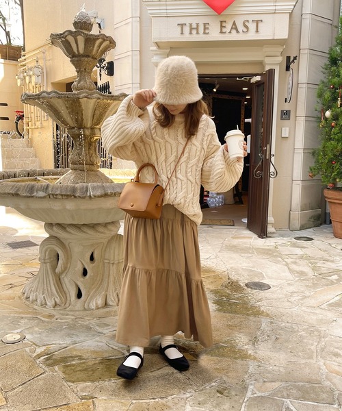 apres jour clair(アプレジュールクレア)の「【apres jour clair】ティアードワンピース(ワンピース・レディース・ブラウン系その他/ライトベージュ・X-LARGE/フリー)」の5枚目の写真