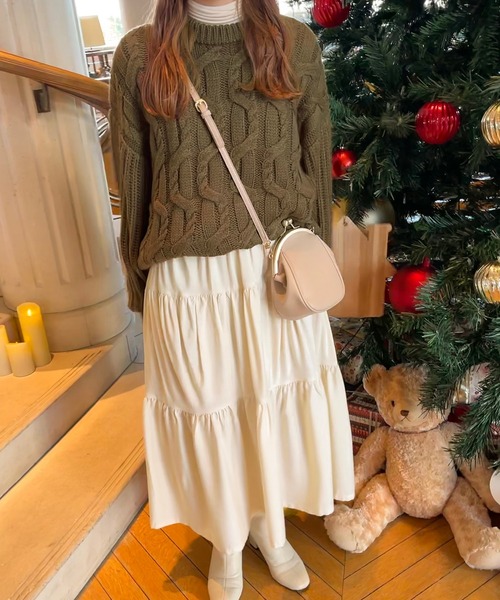 apres jour clair(アプレジュールクレア)の「【apres jour clair】ティアードワンピース(ワンピース・レディース・ブラウン系その他/ライトベージュ・X-LARGE/フリー)」の22枚目の写真