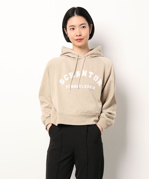 Lugnoncure（ルノンキュール）の「プリントパーカー（パーカー・レディース・オフホワイト/ベージュ/ネイビー・ﾌﾘ-）」の3枚目の写真