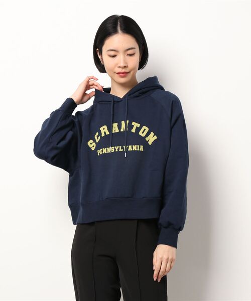 Lugnoncure（ルノンキュール）の「プリントパーカー（パーカー・レディース・オフホワイト/ベージュ/ネイビー・ﾌﾘ-）」の7枚目の写真