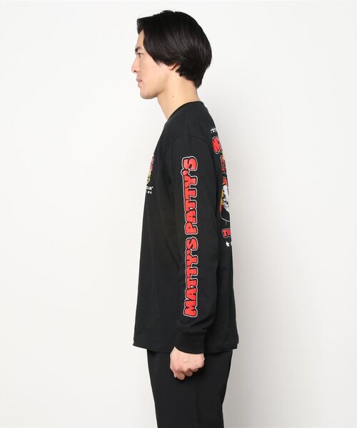 RVCA(ルーカ)の「【直営店限定】RVCA メンズ 【MATTY'S BURGER HEADS】 MP BURGER CLUB HEADS ロングスリーブTシャツ【2022年春夏モデル】/ルーカバックプリント長袖ロンT(Tシャツ/カットソー・メンズ・ブラック・SMALL/MEDIUM/LARGE/X-LARGE)」の2枚目の写真