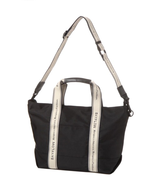 BAYFLOW（ベイフロー）の「ロゴテープ2WAYトートバッグ（トートバッグ・レディース・ブラック/ベージュ・FREE）」の9枚目の写真