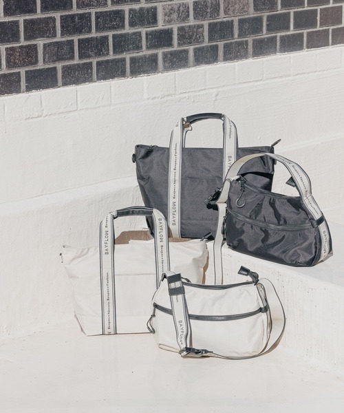 BAYFLOW（ベイフロー）の「ロゴテープ2WAYトートバッグ（トートバッグ・レディース・ブラック/ベージュ・FREE）」の8枚目の写真