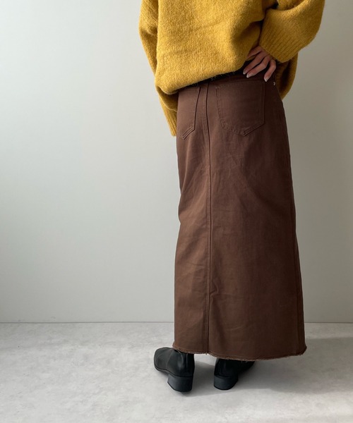 LE MORE（リモア）の「スリットタイトロングスカート（スカート・レディース・ブラック/ブラウン/ベージュ・S/M）」の5枚目の写真