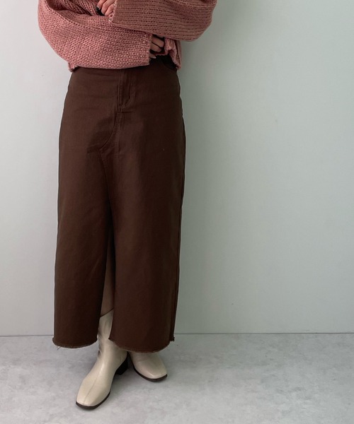 LE MORE（リモア）の「スリットタイトロングスカート（スカート・レディース・ブラック/ブラウン/ベージュ・S/M）」の8枚目の写真