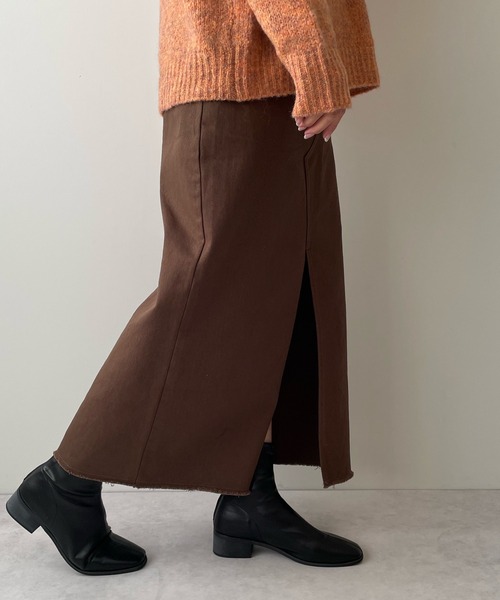 LE MORE（リモア）の「スリットタイトロングスカート（スカート・レディース・ブラック/ブラウン/ベージュ・S/M）」の11枚目の写真