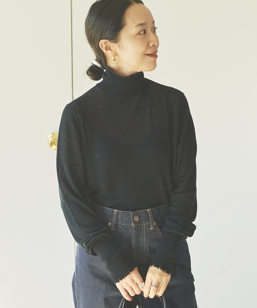 plage（プラージュ）の「【R’IAM】ダメージタートル◆（ニット/セーター・レディース・ホワイト/ブラック/グレー・FREE）」の7枚目の写真