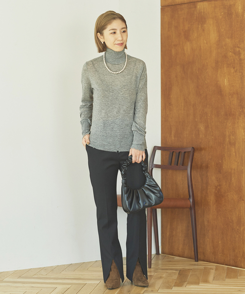 plage（プラージュ）の「【R’IAM】ダメージタートル◆（ニット/セーター・レディース・ホワイト/ブラック/グレー・FREE）」の16枚目の写真