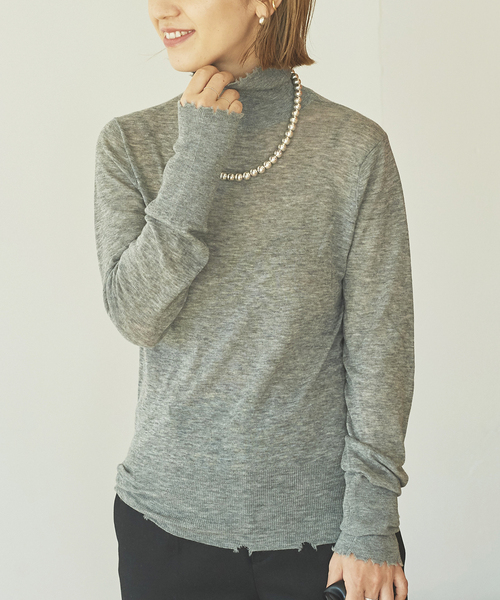 plage（プラージュ）の「【R’IAM】ダメージタートル◆（ニット/セーター・レディース・ホワイト/ブラック/グレー・FREE）」の18枚目の写真