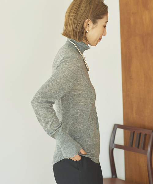 plage（プラージュ）の「【R’IAM】ダメージタートル◆（ニット/セーター・レディース・ホワイト/ブラック/グレー・FREE）」の19枚目の写真