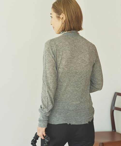 plage（プラージュ）の「【R’IAM】ダメージタートル◆（ニット/セーター・レディース・ホワイト/ブラック/グレー・FREE）」の22枚目の写真