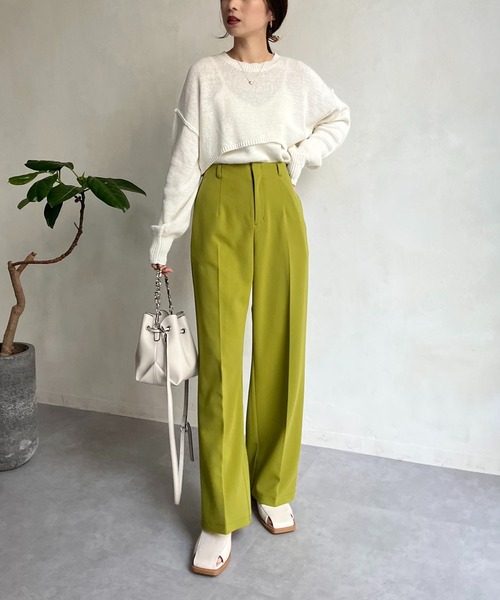 CAPRICIEUX LE'MAGE（カプリシューレマージュ）の「〈セットアイテム〉キャミSETショートニット（ニット/セーター・レディース・ホワイト/チャコールグレー/ベージュ・FREE）」の8枚目の写真