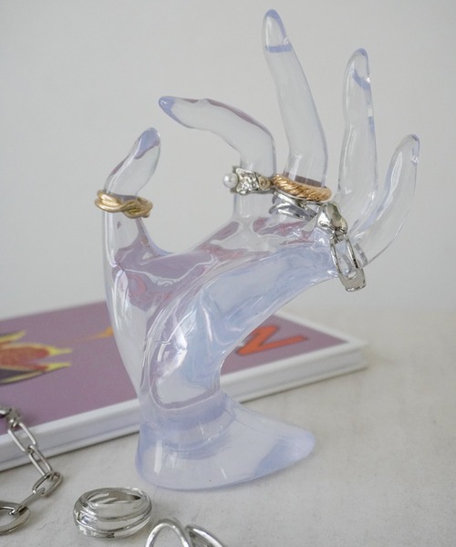 Port(ポート)の「クリア ハンド アクセサリー スタンド(インテリア雑貨・レディース・クリア/スモーク/ブラック/ホワイト・FREE)」の4枚目の写真