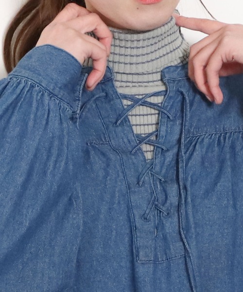 archives(アルシーヴ)の「【入荷禁止】リブボーダータートルネックPO(ニット/セーター・レディース・イエロー/オフホワイト/ブルー/ピンク・MEDIUM)」の1枚目の写真