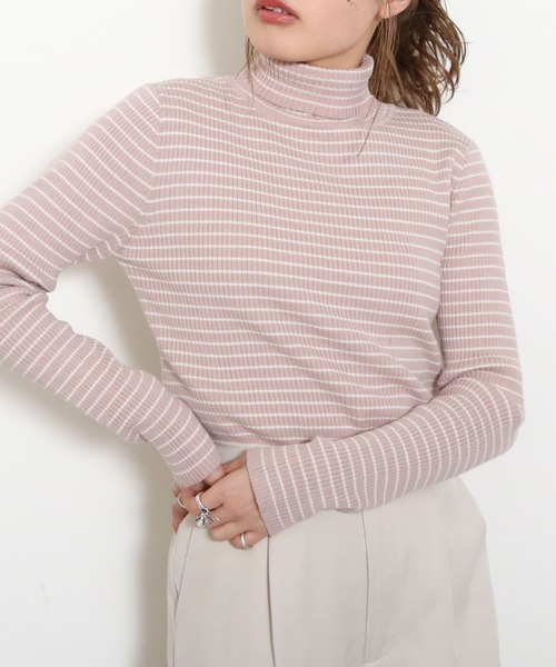 archives(アルシーヴ)の「【入荷禁止】リブボーダータートルネックPO(ニット/セーター・レディース・イエロー/オフホワイト/ブルー/ピンク・MEDIUM)」の14枚目の写真