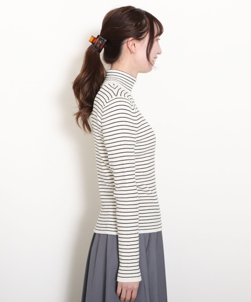 archives(アルシーヴ)の「【入荷禁止】リブボーダータートルネックPO(ニット/セーター・レディース・イエロー/オフホワイト/ブルー/ピンク・MEDIUM)」の21枚目の写真