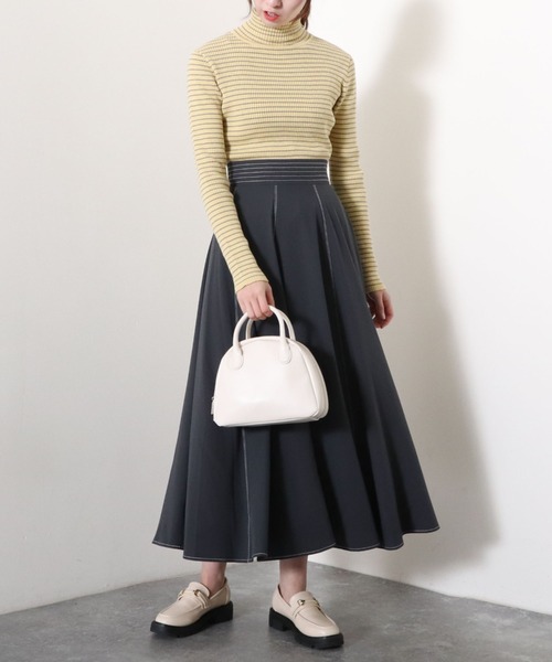 archives(アルシーヴ)の「【入荷禁止】リブボーダータートルネックPO(ニット/セーター・レディース・イエロー/オフホワイト/ブルー/ピンク・MEDIUM)」の11枚目の写真