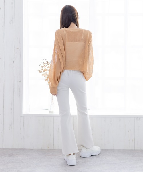 clear(クリア)の「×ストレッチピンタックカラーフレアパンツ(スラックス・レディース・ブラック/ピンク/アイボリー/グリーン系その他/キャメル/オリーブ/テラコッタ・S/M)」の12枚目の写真