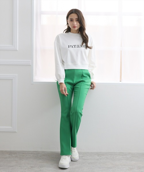 clear(クリア)の「×ストレッチピンタックカラーフレアパンツ(スラックス・レディース・ブラック/ピンク/アイボリー/グリーン系その他/キャメル/オリーブ/テラコッタ・S/M)」の18枚目の写真