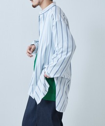 Lui's | バンブーレーヨンスタンドカラーストライプシャツ(シャツ/ブラウス)