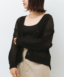 Simplicite | メッシュニットVカーディガン◆(カーディガン/ボレロ)