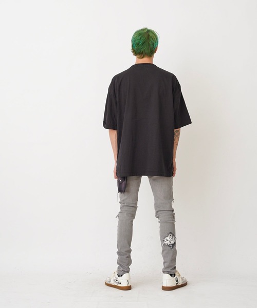 OVER THE STRIPES（オーバーザストライプス）の「OVER THE STRiPES x PROPA9ANDA KING PUNK BIG TEE キングパンクビックTシャツ（Tシャツ/カットソー・メンズ・ホワイト/ブラック・FREE）」の9枚目の写真
