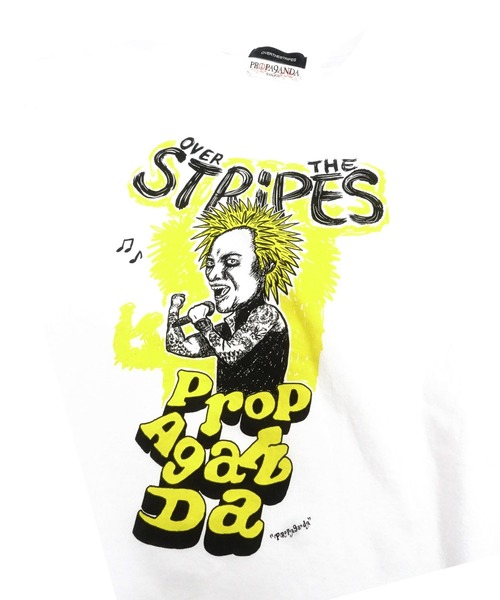 OVER THE STRIPES（オーバーザストライプス）の「OVER THE STRiPES x PROPA9ANDA KING PUNK BIG TEE キングパンクビックTシャツ（Tシャツ/カットソー・メンズ・ホワイト/ブラック・FREE）」の6枚目の写真