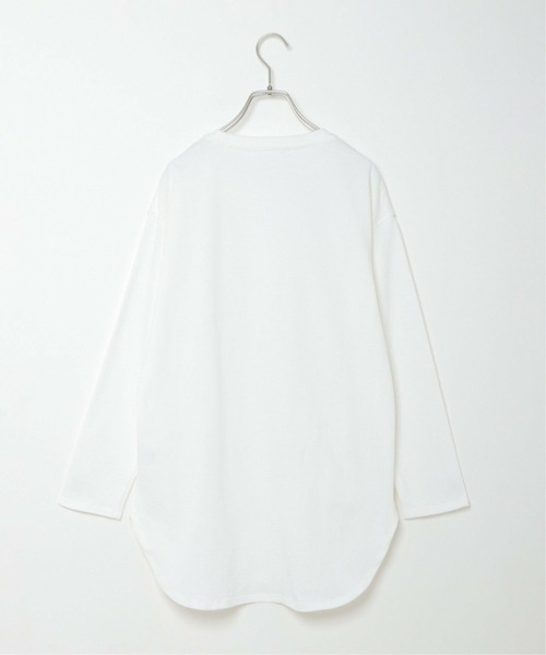 ikka（イッカ）の「コットンUSA裾ラウンドT（Tシャツ/カットソー・レディース・チャコールグレー/ベージュ/オフホワイト・L/M）」の5枚目の写真