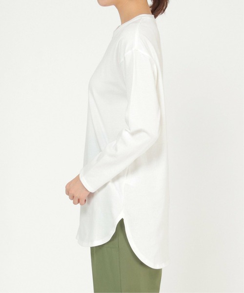 ikka（イッカ）の「コットンUSA裾ラウンドT（Tシャツ/カットソー・レディース・チャコールグレー/ベージュ/オフホワイト・L/M）」の17枚目の写真