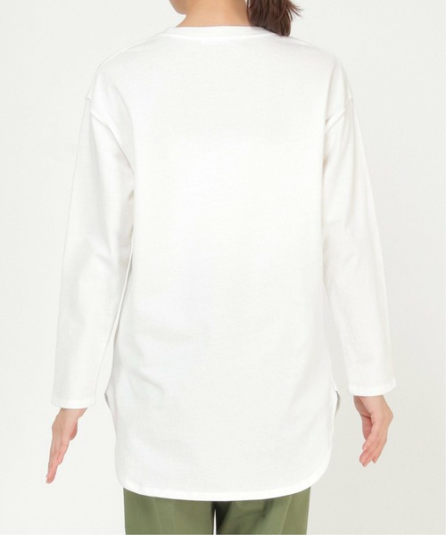 ikka（イッカ）の「コットンUSA裾ラウンドT（Tシャツ/カットソー・レディース・チャコールグレー/ベージュ/オフホワイト・L/M）」の18枚目の写真