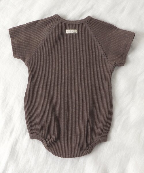 apres les cours（アプレレクール）の「WEB限定 リブボディースーツ（ロンパース・キッズ・ターコイズブルー/アイボリー/イエロー/オレンジ/ブラウン・80/70）」の8枚目の写真