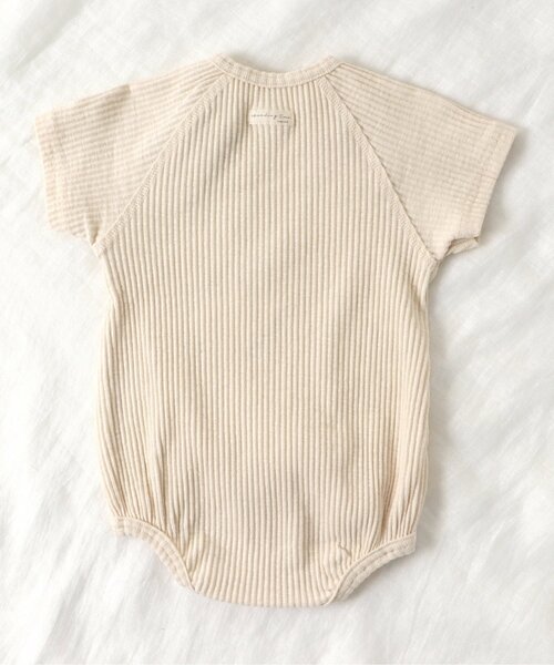 apres les cours（アプレレクール）の「WEB限定 リブボディースーツ（ロンパース・キッズ・ターコイズブルー/アイボリー/イエロー/オレンジ/ブラウン・80/70）」の9枚目の写真