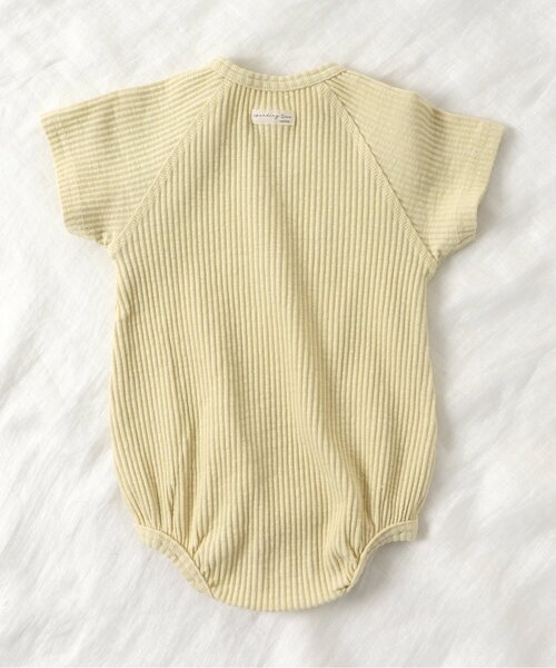 apres les cours（アプレレクール）の「WEB限定 リブボディースーツ（ロンパース・キッズ・ターコイズブルー/アイボリー/イエロー/オレンジ/ブラウン・80/70）」の12枚目の写真