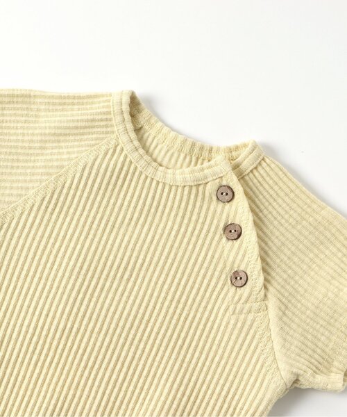 apres les cours（アプレレクール）の「WEB限定 リブボディースーツ（ロンパース・キッズ・ターコイズブルー/アイボリー/イエロー/オレンジ/ブラウン・80/70）」の13枚目の写真