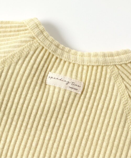 apres les cours（アプレレクール）の「WEB限定 リブボディースーツ（ロンパース・キッズ・ターコイズブルー/アイボリー/イエロー/オレンジ/ブラウン・80/70）」の14枚目の写真