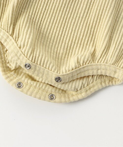 apres les cours（アプレレクール）の「WEB限定 リブボディースーツ（ロンパース・キッズ・ターコイズブルー/アイボリー/イエロー/オレンジ/ブラウン・80/70）」の16枚目の写真