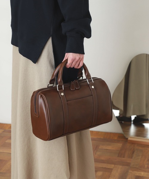 SENSE OF PLACE by URBAN RESEARCH（センスオブプレイスバイアーバンリサーチ）の「ボストンバッグ（ボストンバッグ・レディース・ベージュ系その他/ブラウン/ブラック・ONE）」の2枚目の写真
