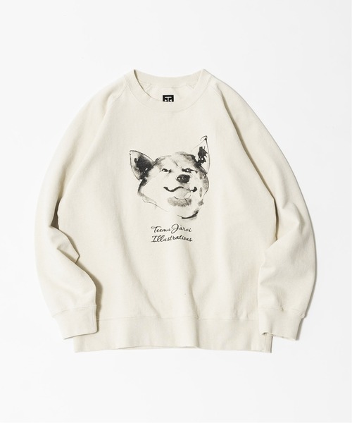 417 EDIFICE SELECT（フォーワンセブンエディフィスセレクト）の「【Teemu Jarvi / テームヤルヴィ】別注DOGスウェット HAPPY（スウェット・メンズ・アイボリー・MEDIUM/LARGE）」の14枚目の写真